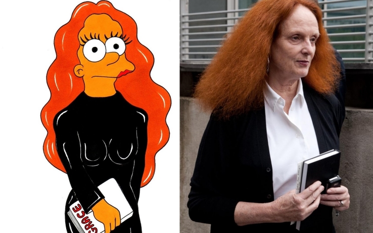 Marge Simpson in Grace Coddington, direttore creativo di America Vogue